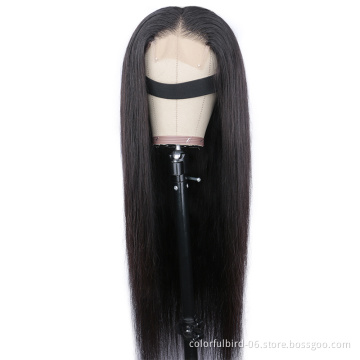 Human Hair Wig With Front lace Straight Wig With black women 30 32 inch Lace Front 4x4 Lace Closure Wig indian hair